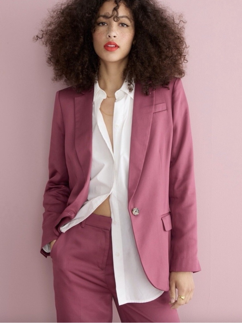 J. Crew • Alfie Blazer Womens Rose Pink Tailored Blazer